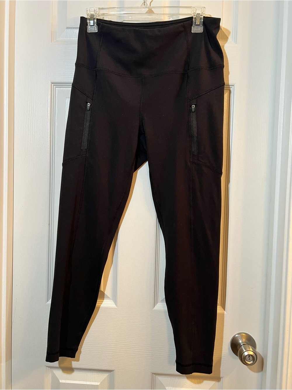 🦋 90 Degree By Reflex Black High-Rise Zip Pocket Leggings size large